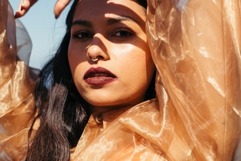 Young Aborginal woman posing for a portrait photo