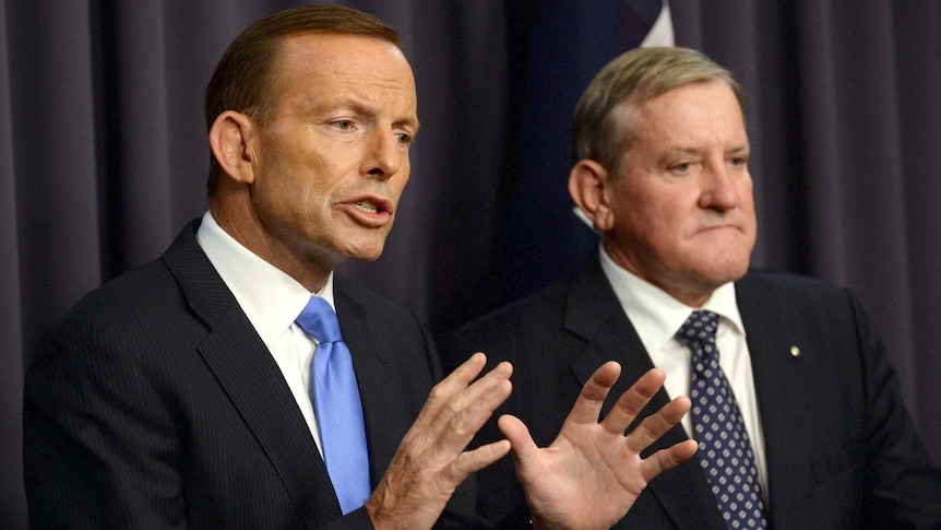 Tony Abbott and Ian Macfarlane announce the Government's decision