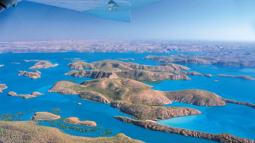 Aerial of the marine area.