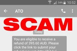 Text message claiming to be from the ATO but is actually a scam