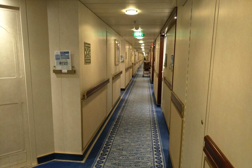 Passenger Kathryn Perrott took this photo during her time on board the ship, before getting off early amid the outbreak.