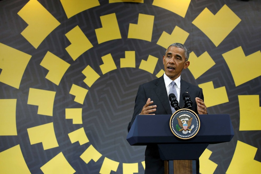 Barack Obama speaks at the APEC convention