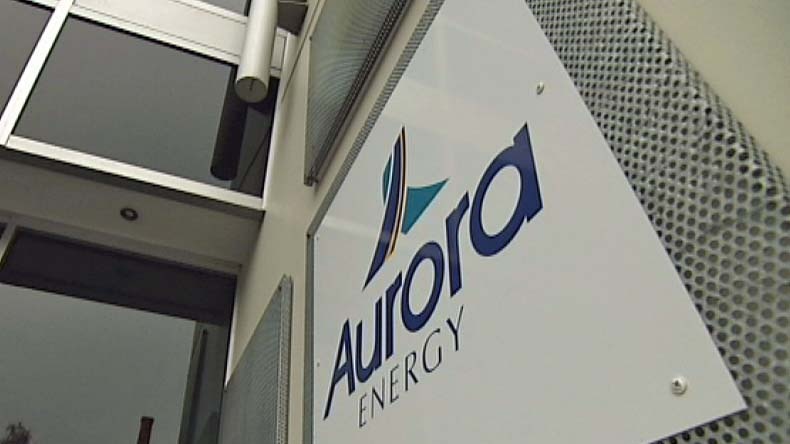 Aurora Energy sign outside Hobart office.