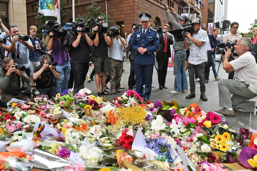 Police chief at flora memorial