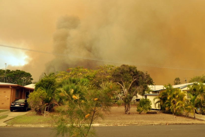 Queensland Fire and Rescue Service officials say the fire is moving erratically.