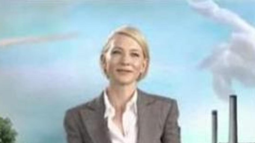 Cate Blanchett stars in an ad campaign to gain support for a carbon tax.