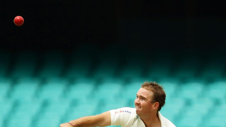 Putting his hand up ... Hauritz finished with seven wickets for the match. (file photo)