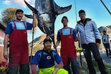 A 236 kg swordfish caught off Tasmanian east coast