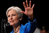 Jill Stein speaking into a microphone