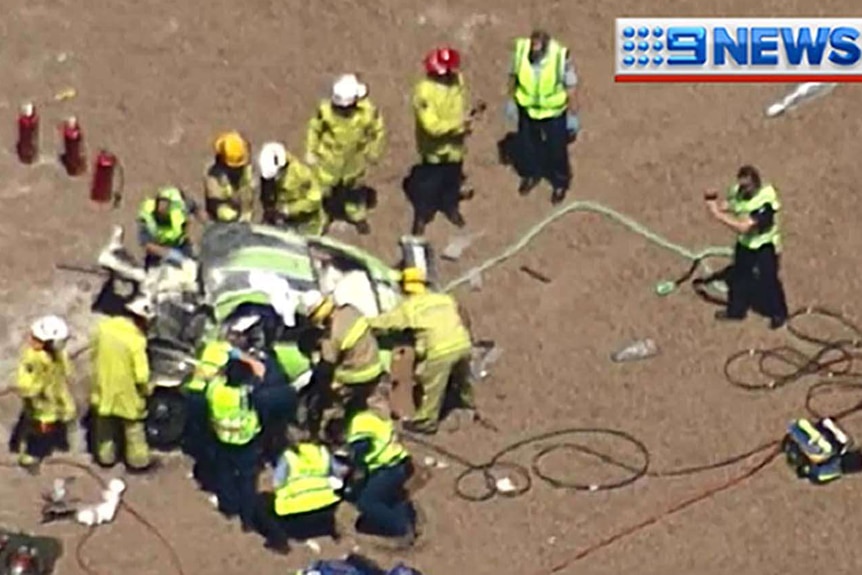 Crash at Willowbank raceway