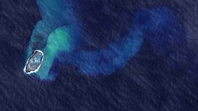 Satellite image of an sland.