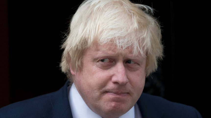 Foreign Secretary Boris Johnson leaves 10 Downing Street in central London.