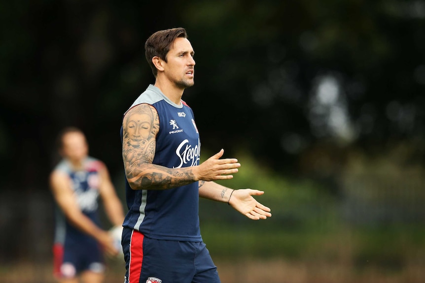 Mitchell Pearce training for Sydney Roosters