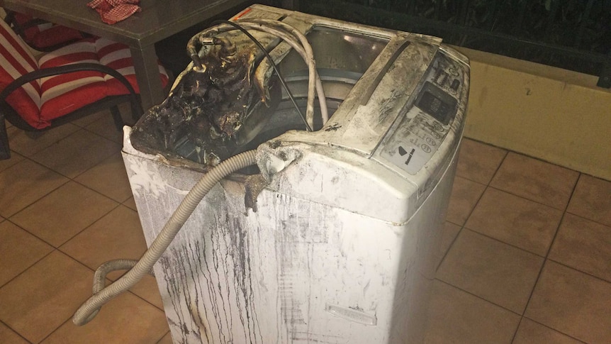 Burnt out Samsung washing machine