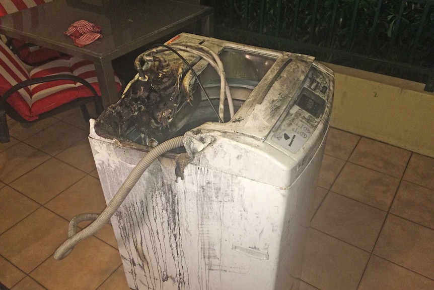 Burnt out Samsung washing machine