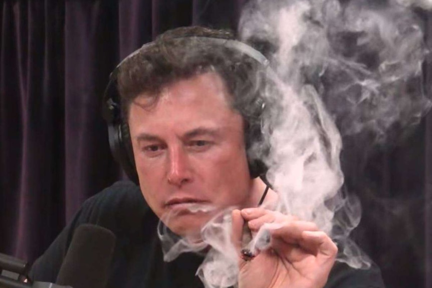 Elon Musk smoking marijuana