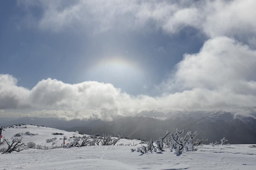 snow covered mountain top