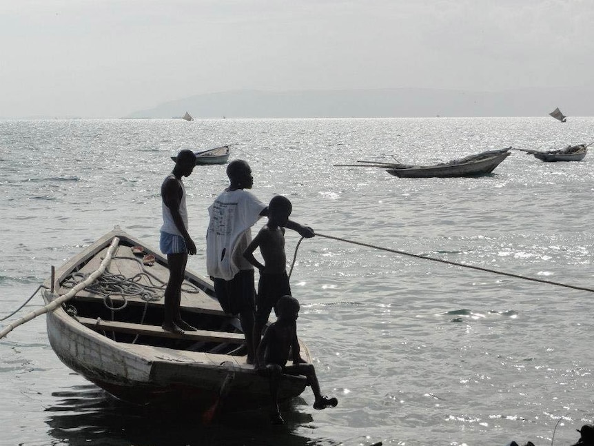 Fisherman on the coast of Haiti