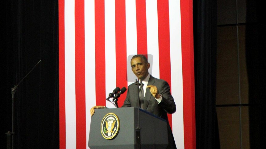 Barack Obama at UQ Centre