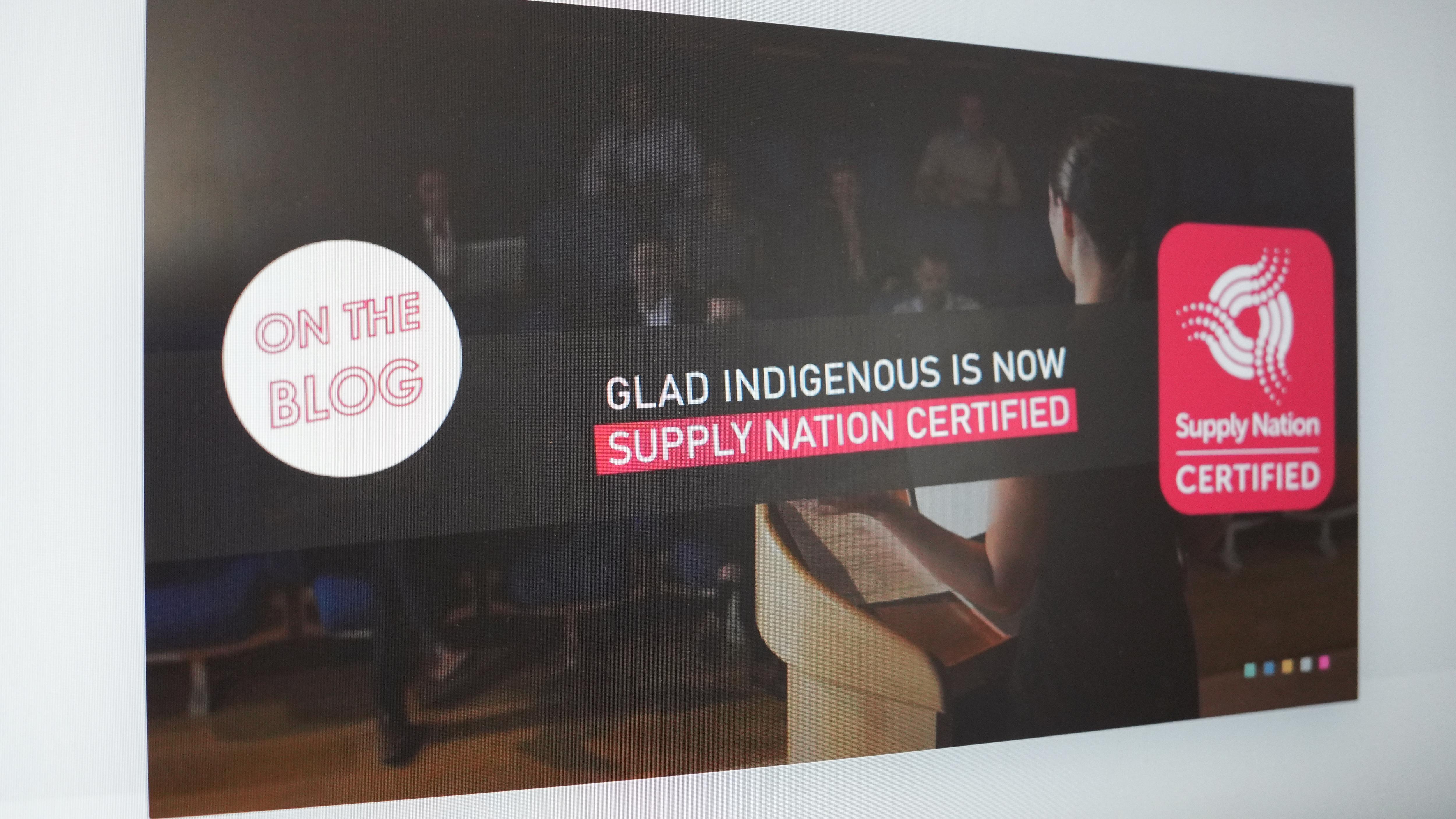 a photo of the supply nation logo with Glad Indigenous next to it