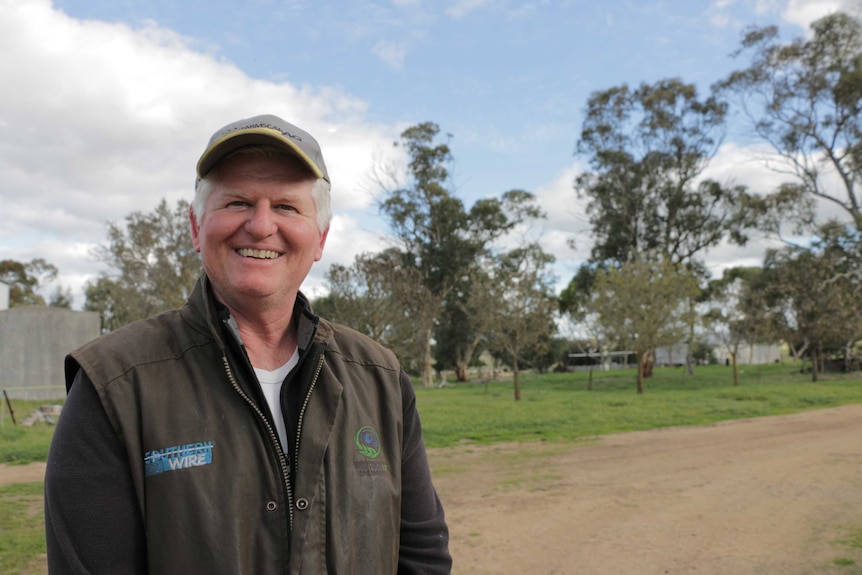 Steven Hobbs at his farm in Kaniva, western Victoria