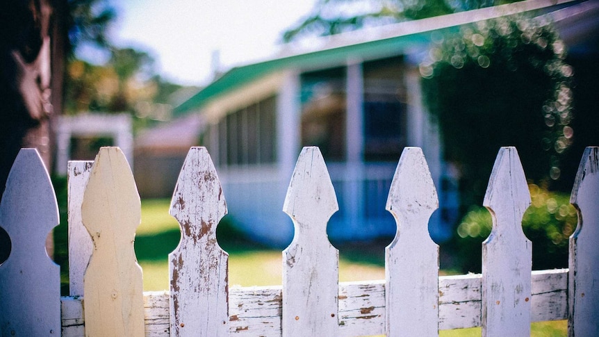 The fence of a home