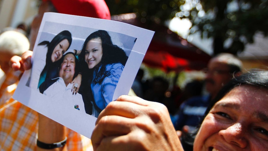 Venezuela releases first photos of sick Chavez