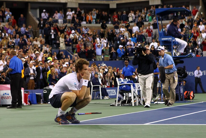 Glory at last ... having broken his grand slam duck, Andy Murray will be hot on Novak Djokovic's heels.