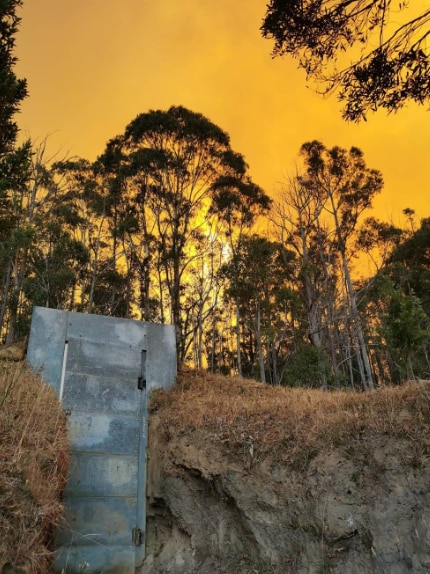 19-year-old India MacDonell’s fire bunker in Goongerah, East Gippsland.