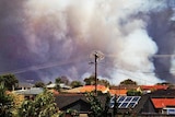 View to the west, as bushfire approaches Port Lincoln