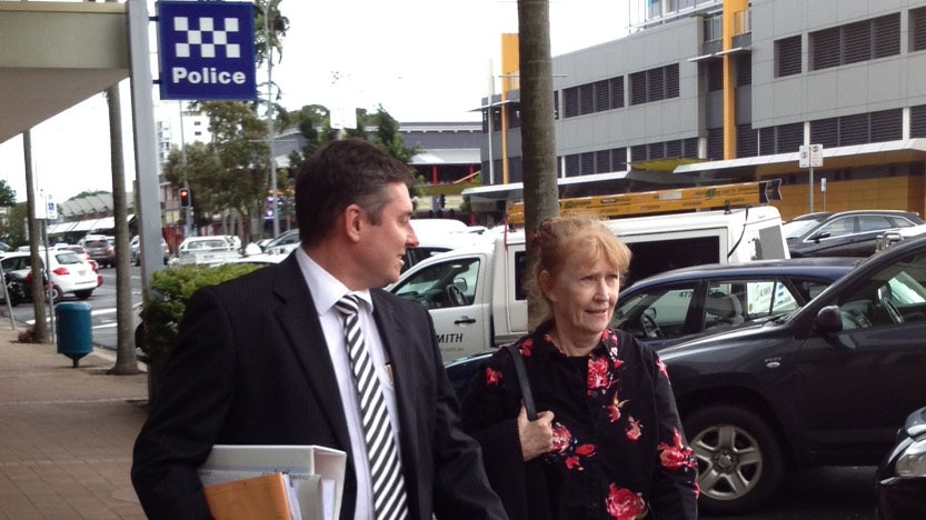 Former Djarragun College principal Jean Illingworth (right) leaves a Cairns court in far north Qld with her lawyer in July 2013.