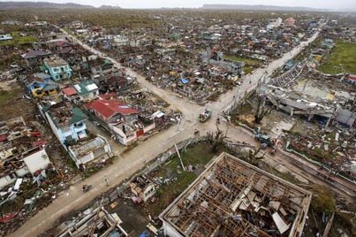 Destruction in Guiuan by Typhoon Haiyan