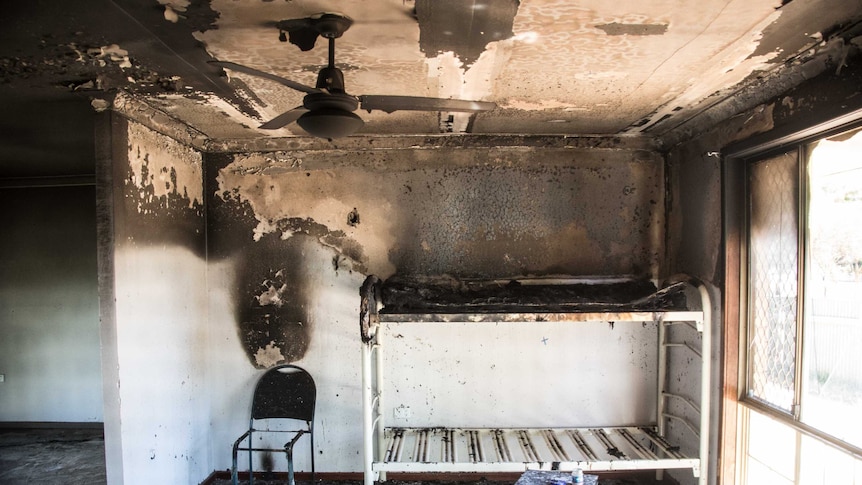 Bunk bed burnt in house fire