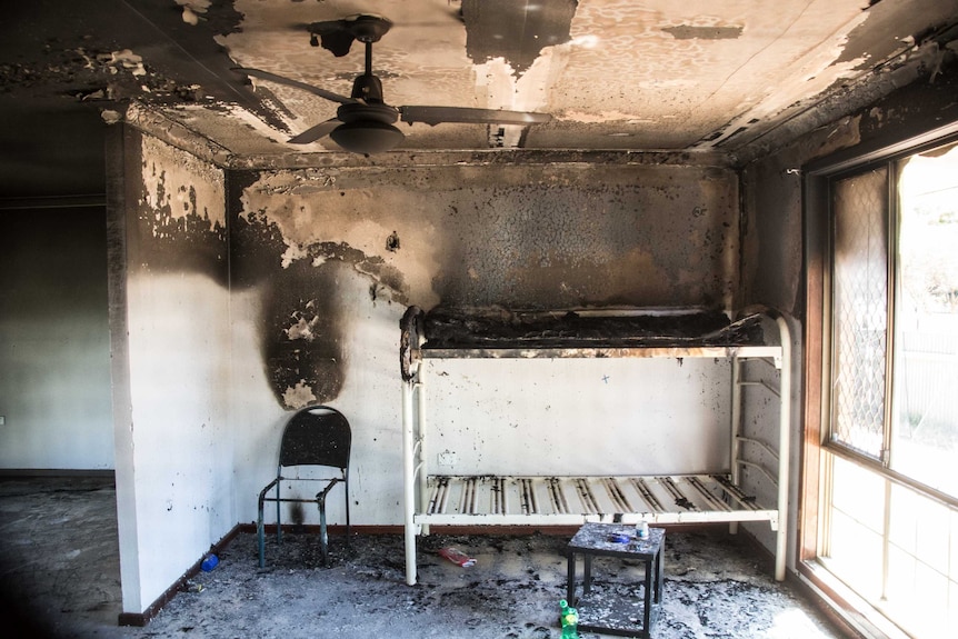 Bunk bed burnt in house fire