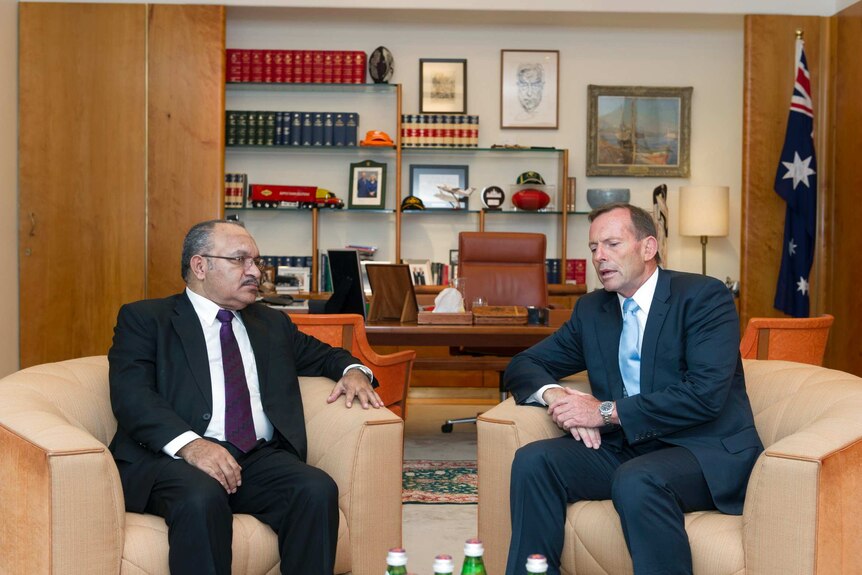 PNG PM Peter O'Neill with Tony Abbott