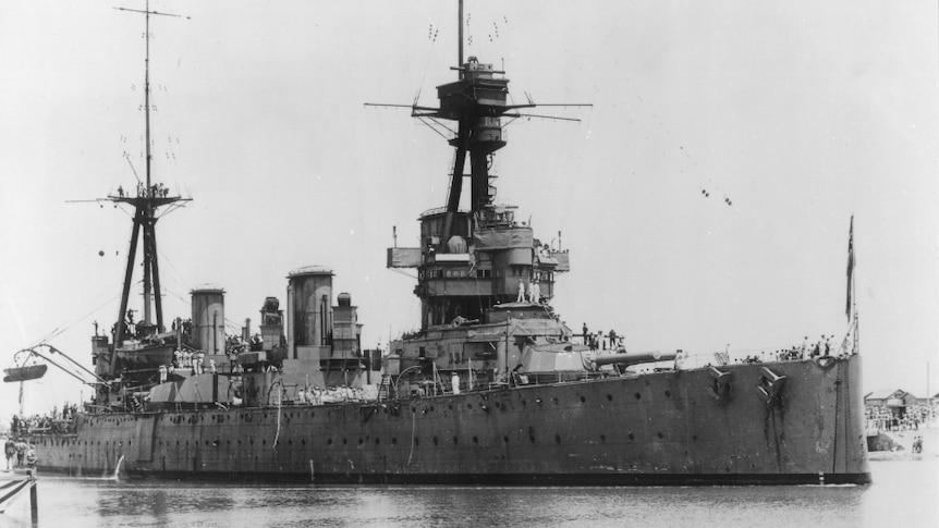 HMAS Australia passing through the Suez Canal in 1919