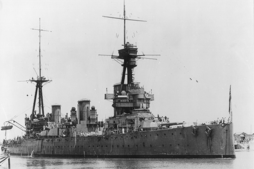 HMAS Australia passing through the Suez Canal in 1919