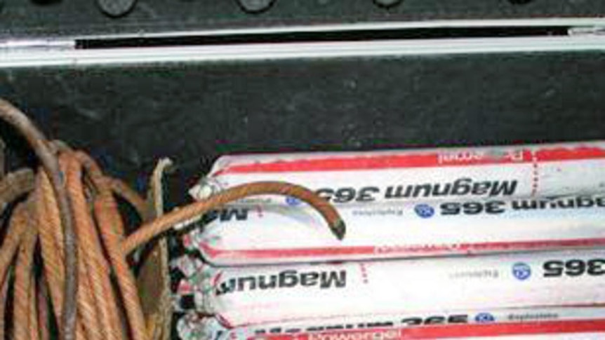 Explosives were seized during the raid