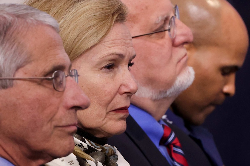 Anthony Fauci, Deborah Birx, Robert Redfield and Jerome Adams