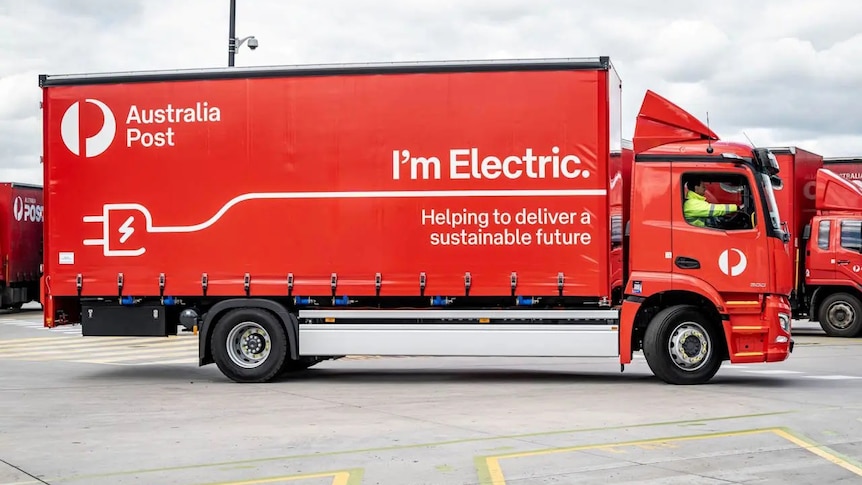 An electric urban delivery truck.
