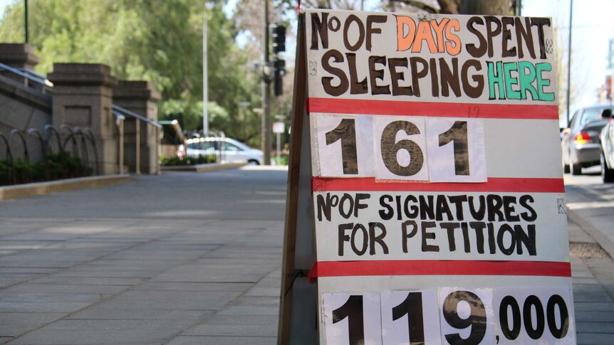 Repat protest number of days sign