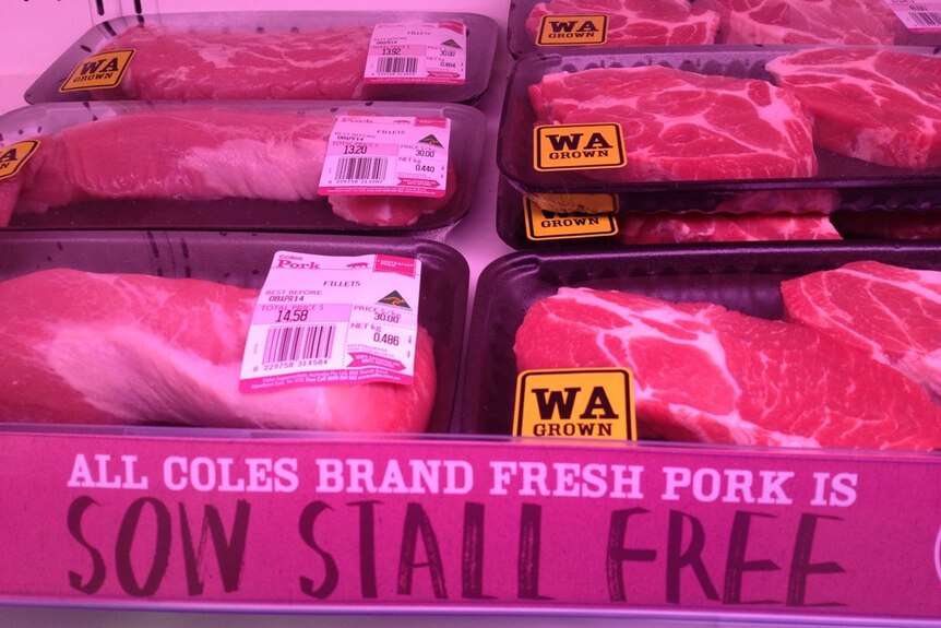 Coles brand sow stall-free pork