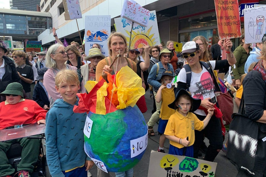 Climate Protestors in Wollongong