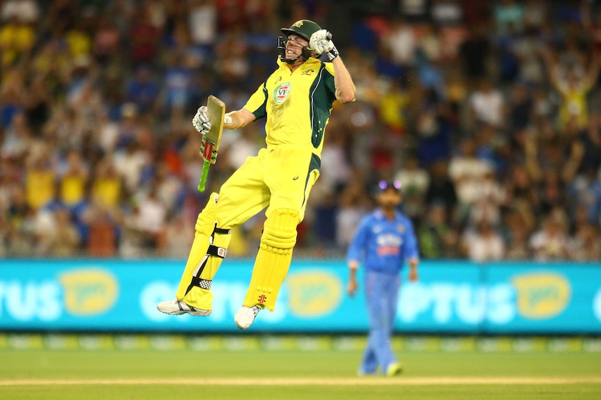 James Faulkner celebrates win over India