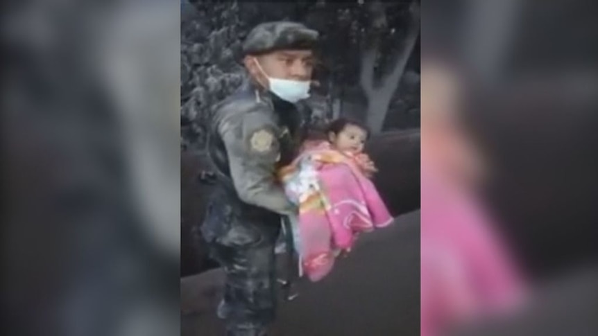 Guatemalan police save baby girl amid volcanic eruption rescue efforts