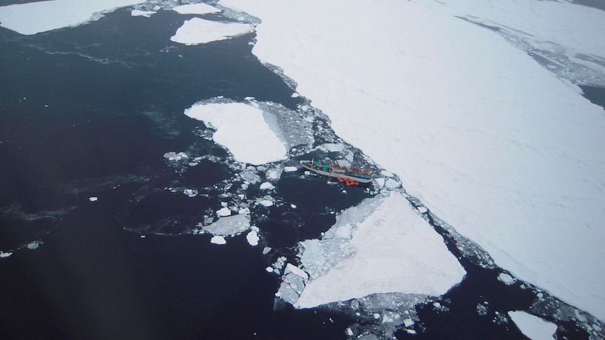Russian fishing vessel stuck in Antarctic