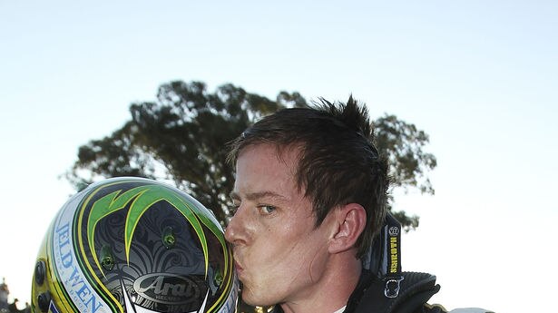 Lightning bolt: James Courtney recorded the fastest-ever single lap in the top-10 shootout at Winton.