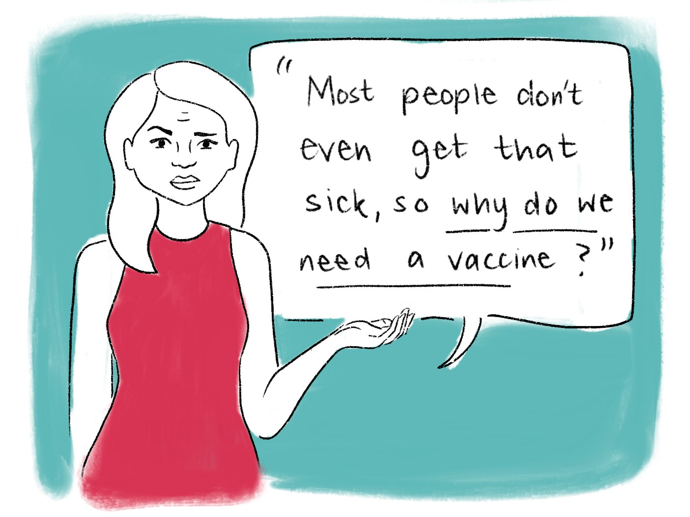 Vaccination comic scene 18. Read the transcript below.