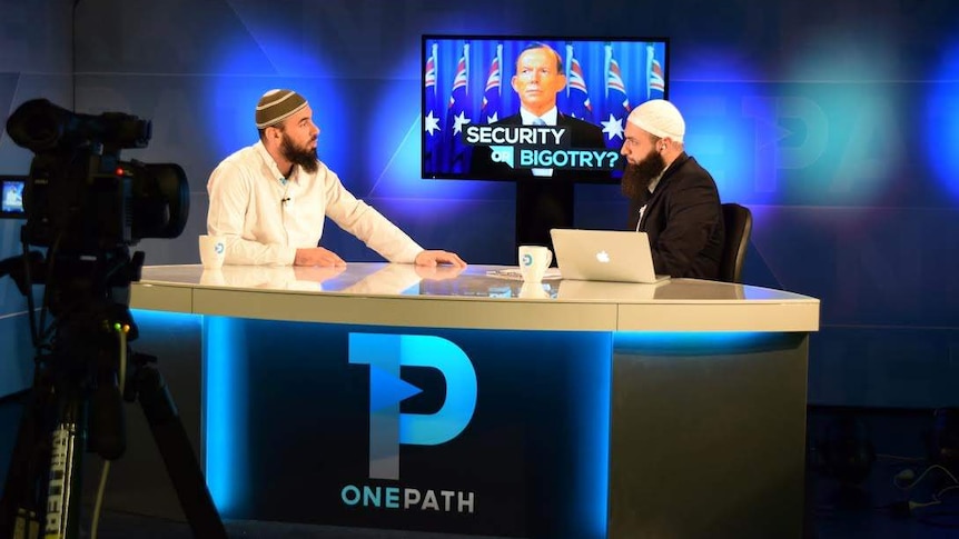 Sheikh Wesam Charkawi interviewed by presenter Malaz Majanni