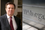 An image of Paul Manafort and JP Morgan logo.